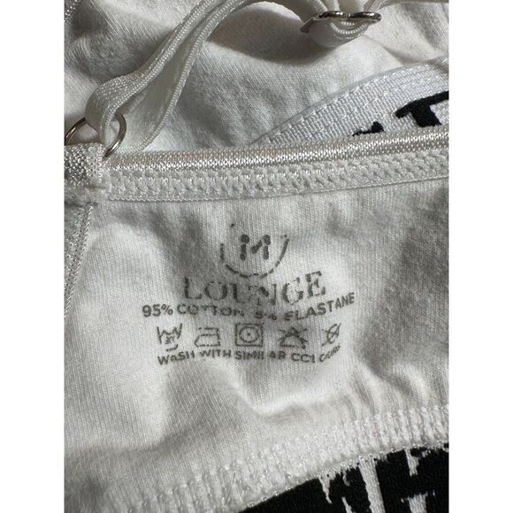 Lounge The Label Women's White and Black Bra Size Medium - Picture 2 of 4